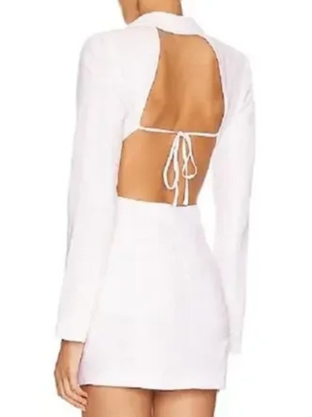 Lovers and Friends Revolve Sydney Linen Mini Dress in White S